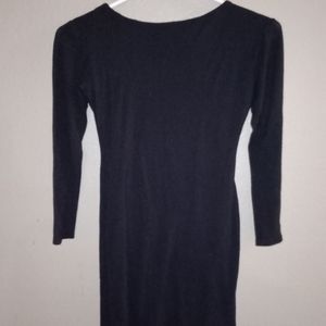 Minty Black Long Sleeve Women's Dress